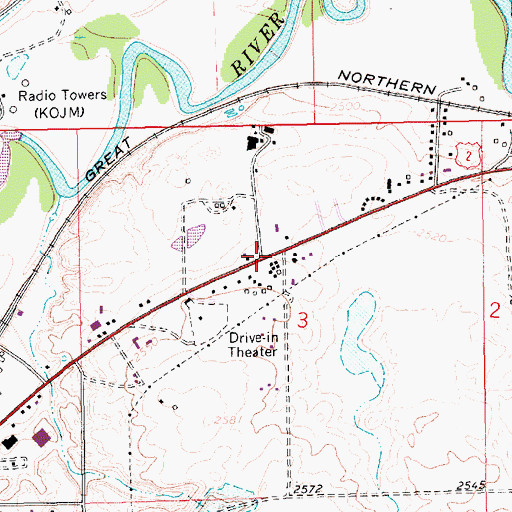 Topographic Map of Havre Historical Marker, MT