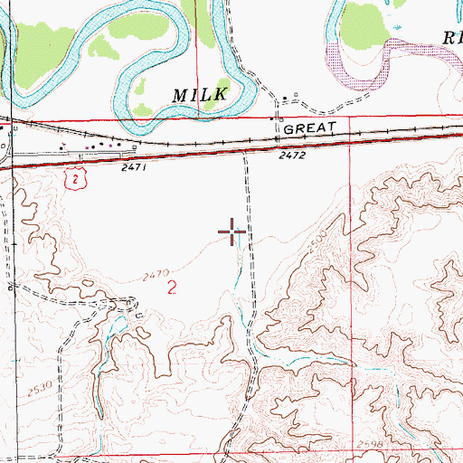Topographic Map of Sheep Camp Coulee, MT