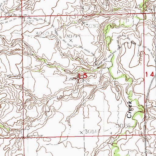 Topographic Map of Hobbs Ravine, MT