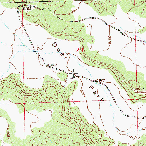 Topographic Map of Deer Park, CO