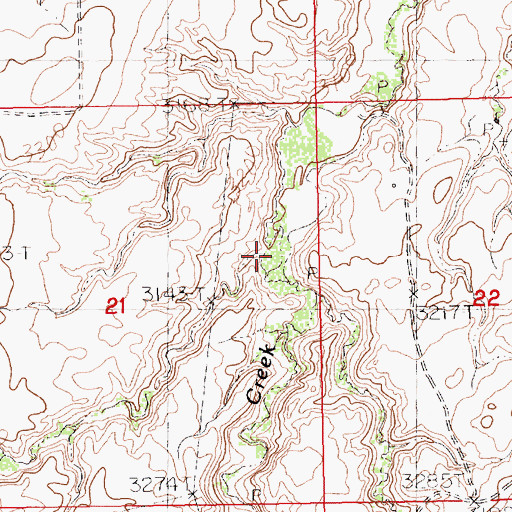 Topographic Map of Niles Coulee, MT