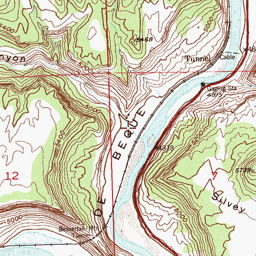Topographic Map of Roberts Canyon, CO