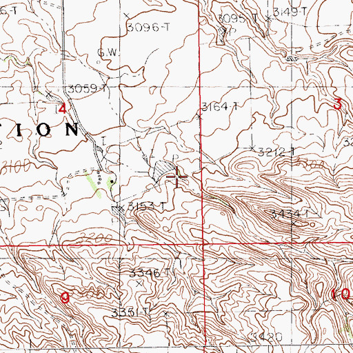 Topographic Map of Herron Coulee, MT