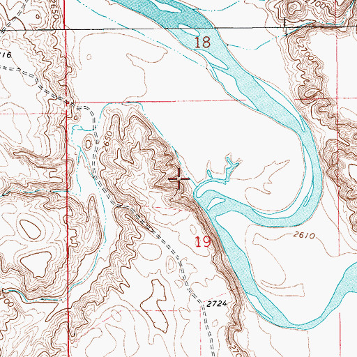 Topographic Map of Roundup Coulee, MT
