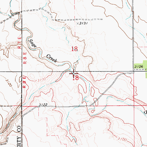 Topographic Map of Strode Coulee, MT