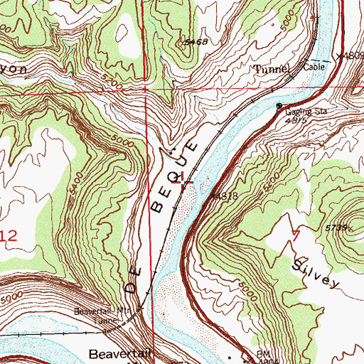 Topographic Map of Cottonwood Creek, CO