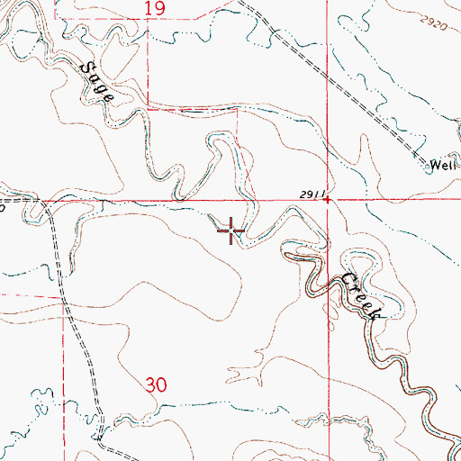 Topographic Map of Miranda Coulee, MT