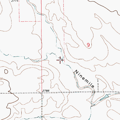 Topographic Map of Tommy Allen Coulee, MT