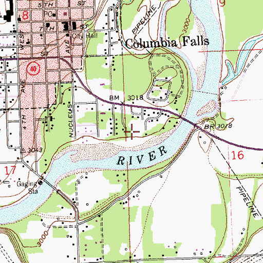 Topographic Map of Teakettle Fishing Access Site, MT