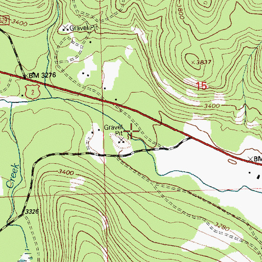 Topographic Map of Ashley Creek Fishing Access Site, MT
