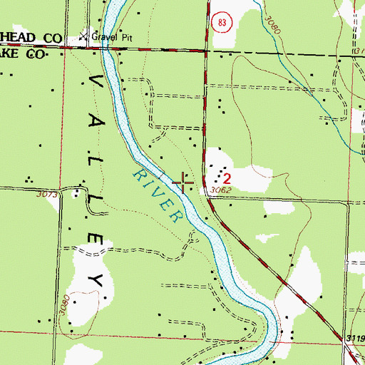 Topographic Map of Swan River Fishing Access Site, MT