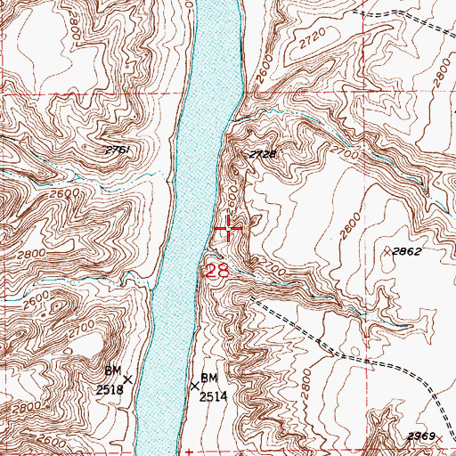 Topographic Map of Eagle Creek Fishing Access Site, MT
