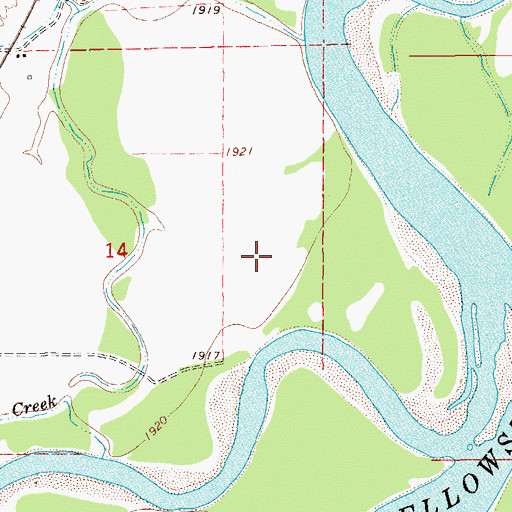 Topographic Map of Seven Sisters Fishing Access Site, MT