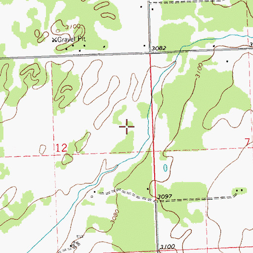 Topographic Map of Spring Creek Fishing Access Site, MT
