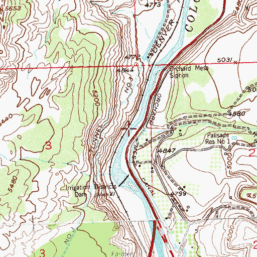 Topographic Map of Rapid Creek, CO