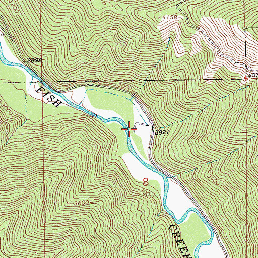 Topographic Map of Big Pine Fishing Access Site, MT