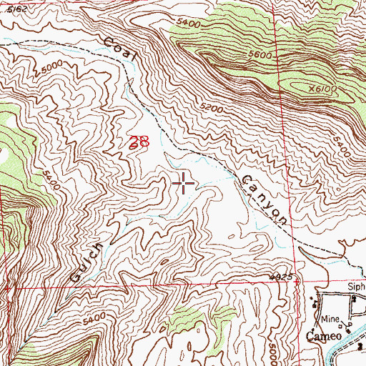 Topographic Map of Coal Gulch, CO