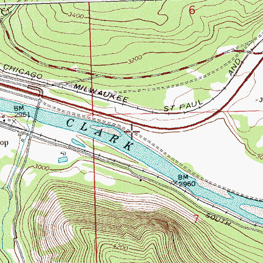 Topographic Map of Petty Creek Fishing Access Site, MT