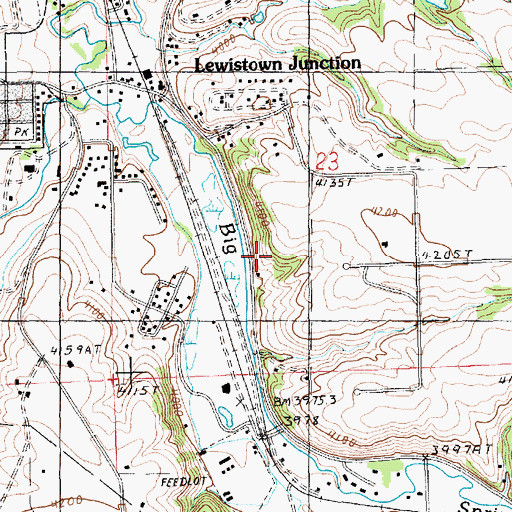 Topographic Map of Brewery Flats Fishing Access Site, MT