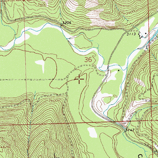 Topographic Map of Forks Fishing Access Site, MT