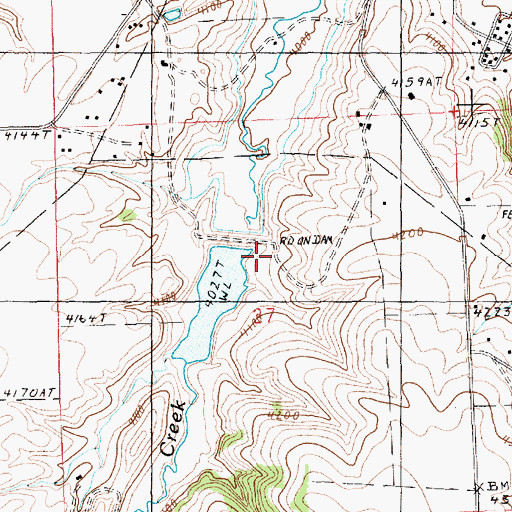 Topographic Map of Big Casino Creek Reservoir Fishing Access Site, MT
