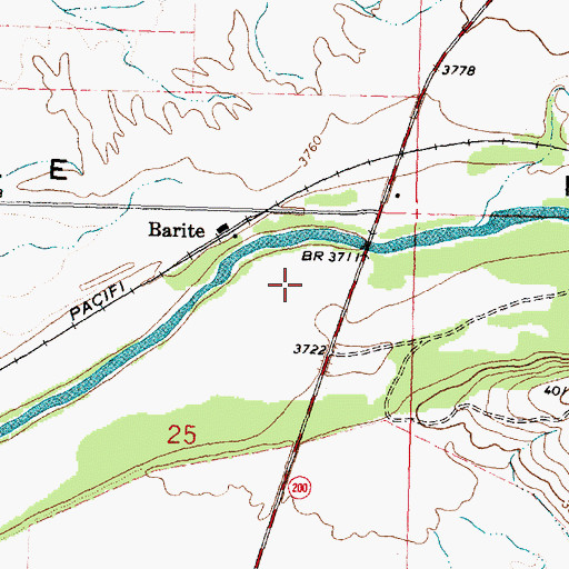 Topographic Map of Roundup Fishing Access Site, MT
