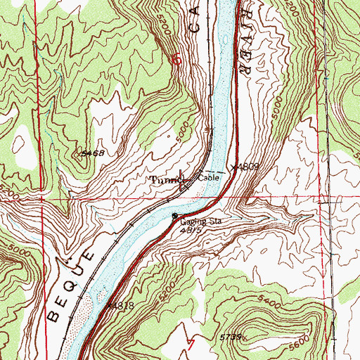 Topographic Map of Tunnel, CO