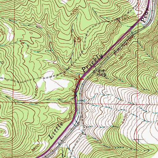 Topographic Map of Table Rock Fishing Access Site, MT
