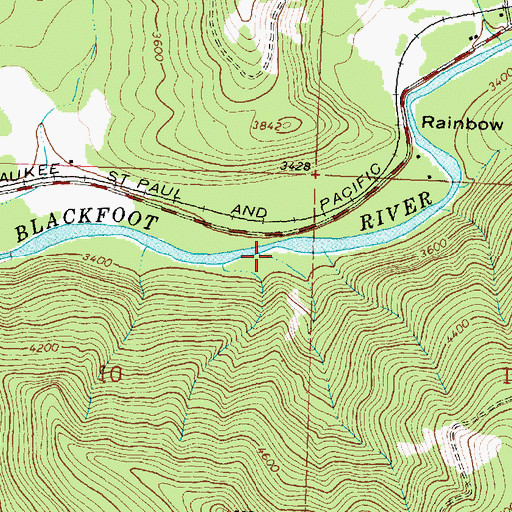 Topographic Map of K Ross Toole Fishing Access Site, MT