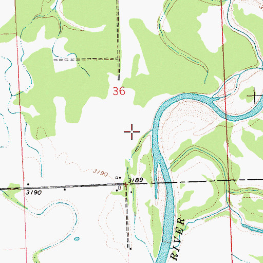 Topographic Map of Chief Looking Glass Fishing Access Site, MT