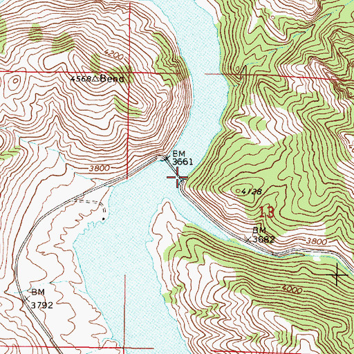 Topographic Map of York Bridge Fishing Access Site, MT