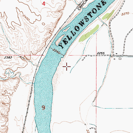 Topographic Map of Bonfield Fishing Access Site, MT
