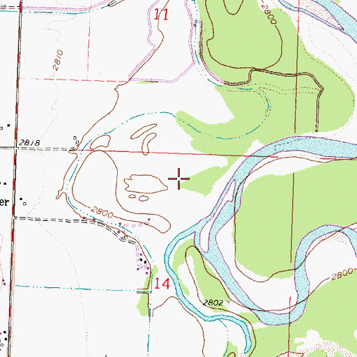 Topographic Map of General Custer Fishing Access Site, MT