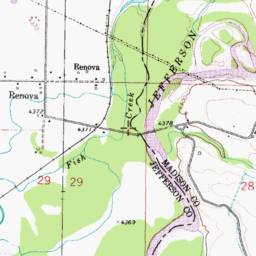Topographic Map of Parrot Castle Fishing Access Site, MT