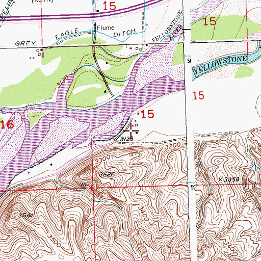 Topographic Map of South Hills Fishing Access Site, MT