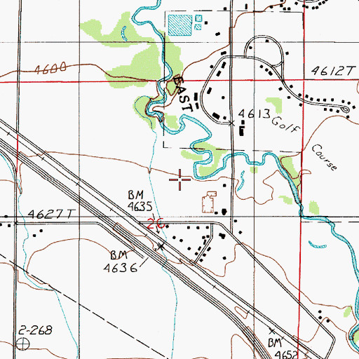 Topographic Map of Cherry River Fishing Access Site, MT