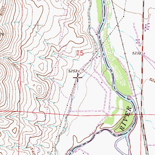 Topographic Map of Maidenrock Fishing Access Site, MT