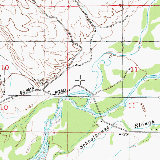 Topographic Map of Pennington Bridge Fishing Access Site, MT