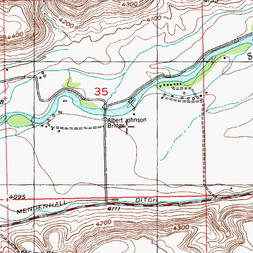 Topographic Map of Absaroka Fishing Access Site, MT