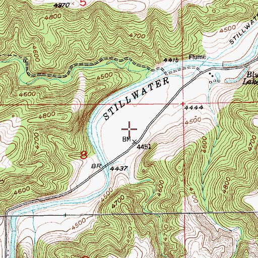 Topographic Map of Cliff Swallow Fishing Access Site, MT