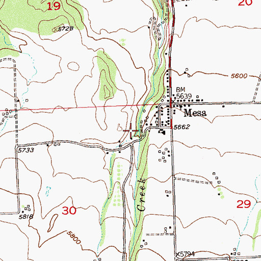 Topographic Map of Tate Creek, CO