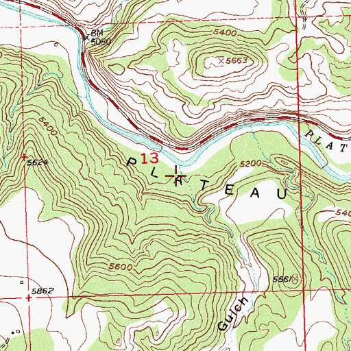 Topographic Map of King Gulch, CO