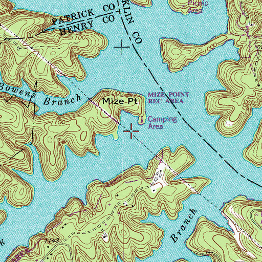 Topographic Map of Langlad Camp Area, VA