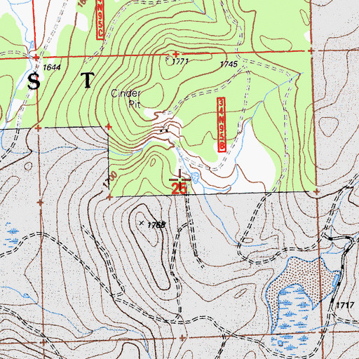 Topographic Map of Double Take Reservoir, CA