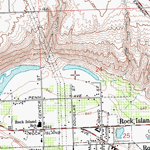 Topographic Map of Hideaway Lake, WA