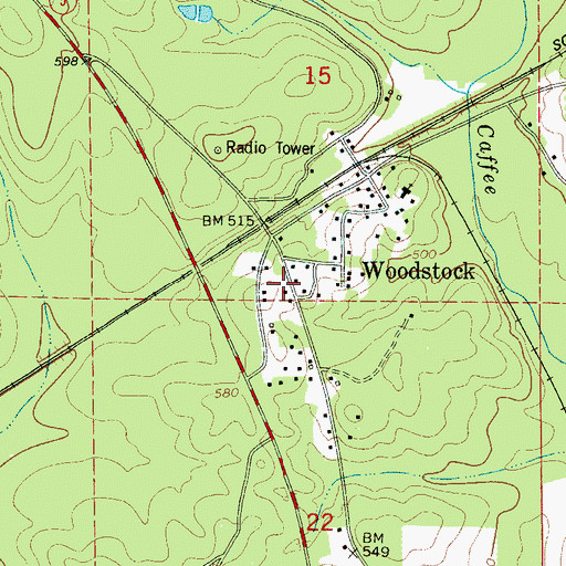 Topographic Map of North Bibb, AL