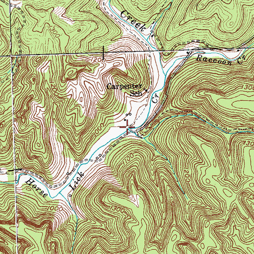 Topographic Map of Dango, KY