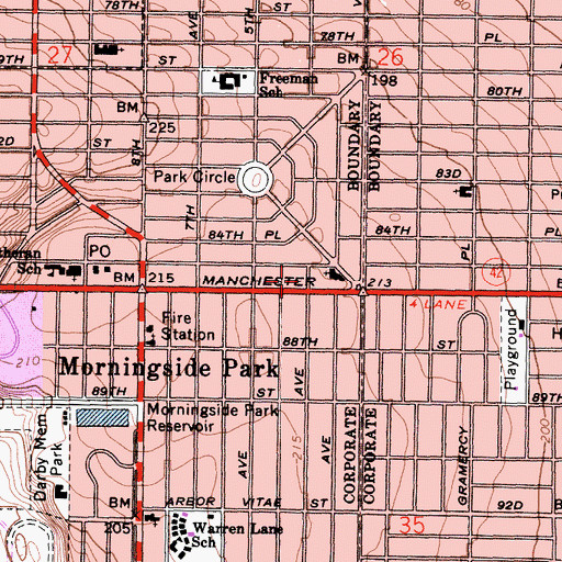 Topographic Map of Brownfield Medical Building, CA