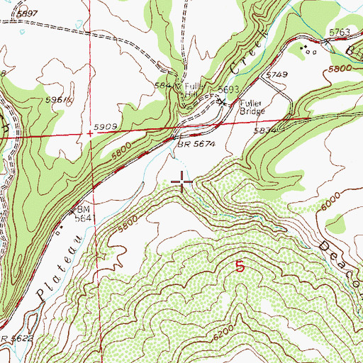 Topographic Map of Deacon Gulch, CO