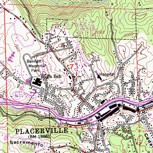 Topographic Map of Saint Patrick Cemetery, CA
